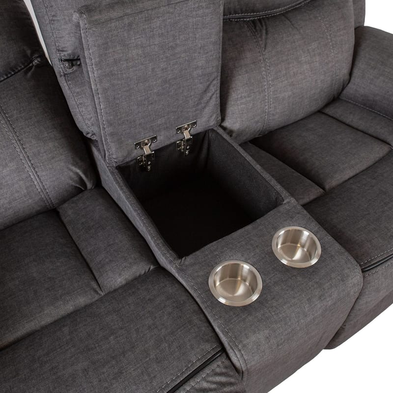Reclinersofa Iskmar 2-personers med manuel mekanisme - grå - Møbler - Sofaer - Recliner sofaer - 2 personers biografsofa & reclinersofa