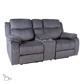 Reclinersofa Iskmar 2-personers med manuel mekanisme - grå - Møbler - Sofaer - Recliner sofaer - 2 personers biografsofa & reclinersofa