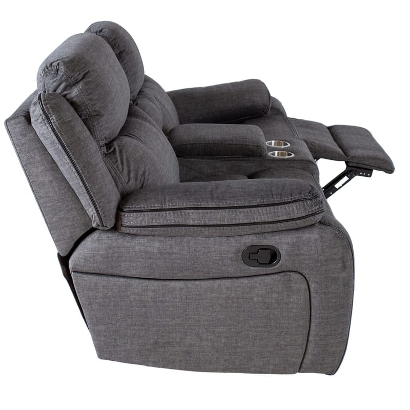 Reclinersofa Iskmar 2-personers med manuel mekanisme - grå - Møbler - Sofaer - Recliner sofaer - 2 personers biografsofa & reclinersofa