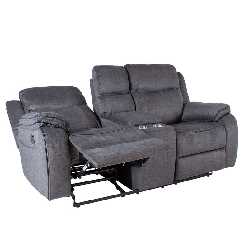 Reclinersofa Iskmar 2-personers med manuel mekanisme - grå - Møbler - Sofaer - Recliner sofaer - 2 personers biografsofa & reclinersofa