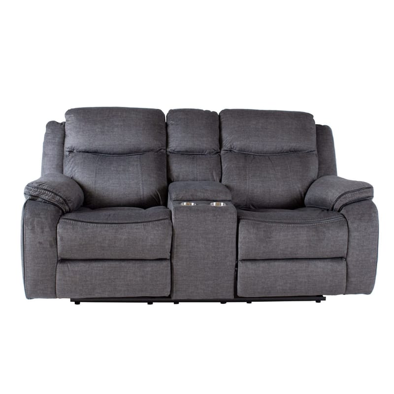 Reclinersofa Iskmar 2-personers med manuel mekanisme - grå - Møbler - Sofaer - Recliner sofaer - 2 personers biografsofa & reclinersofa