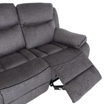 Reclinersofa Iskmar 3-personers med manuel mekanisme - Grå - Møbler - Sofaer - Recliner sofaer - 3 personers biograsofa & reclinersofa