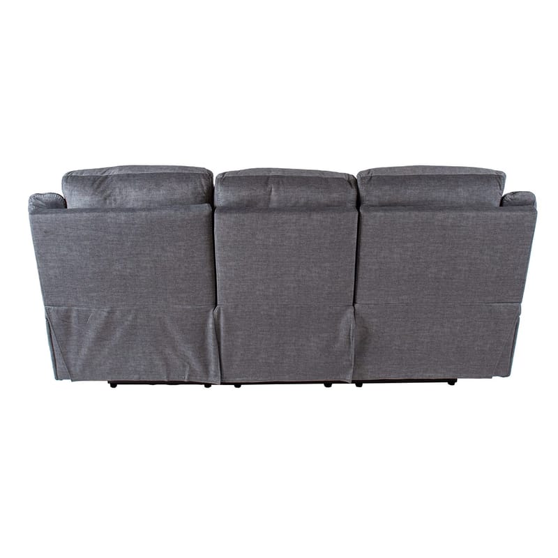 Reclinersofa Iskmar 3-personers med manuel mekanisme - Grå - Møbler - Sofaer - Recliner sofaer - 3 personers biograsofa & reclinersofa