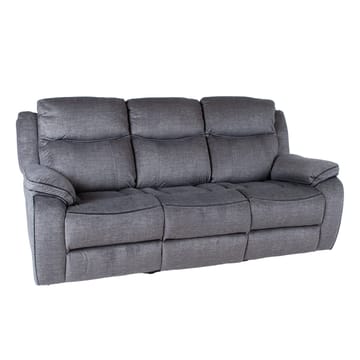 Reclinersofa Iskmar 3-personers med manuel mekanisme - Grå - Møbler - Sofaer - Recliner sofaer - 3 personers biograsofa & reclinersofa