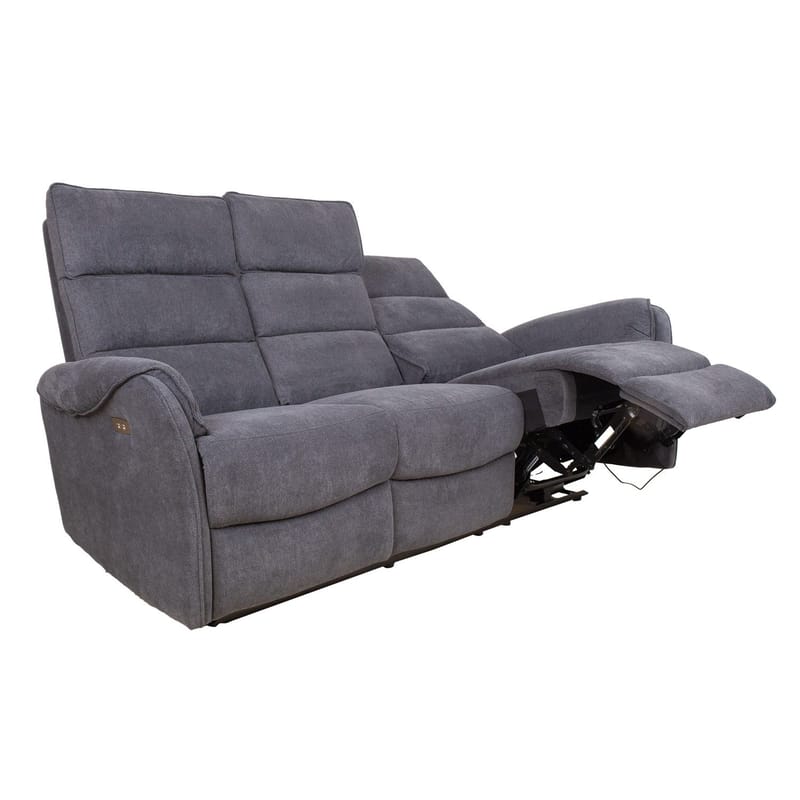 Reclinersofa Mörvik 3-personers med elektrisk mekanisme - blågrå - Møbler - Sofaer - Recliner sofaer - 3 personers biograsofa & reclinersofa