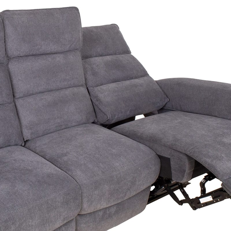 Reclinersofa Mörvik 3-personers med elektrisk mekanisme - blågrå - Møbler - Sofaer - Recliner sofaer - 3 personers biograsofa & reclinersofa
