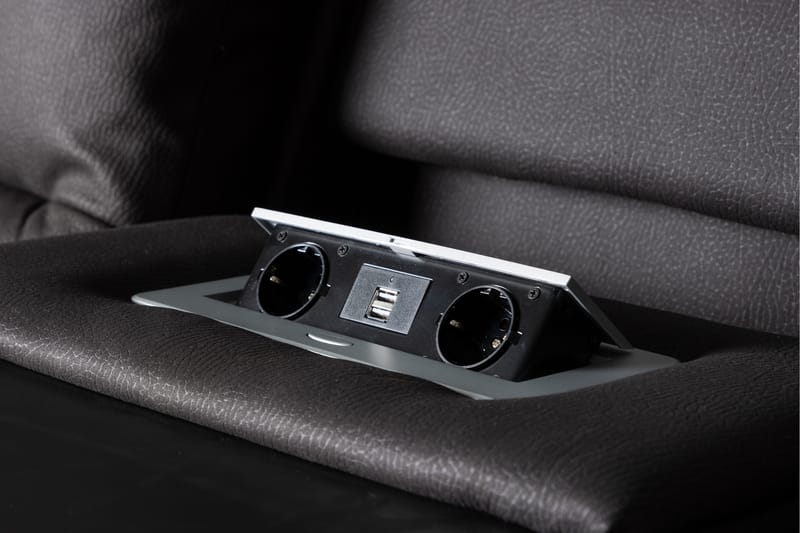 Reclinersofa med hjørne Comfort Living Singapore reclinersofa 3-personers kunstlæder Sort - Møbler - Sofaer - Recliner sofaer