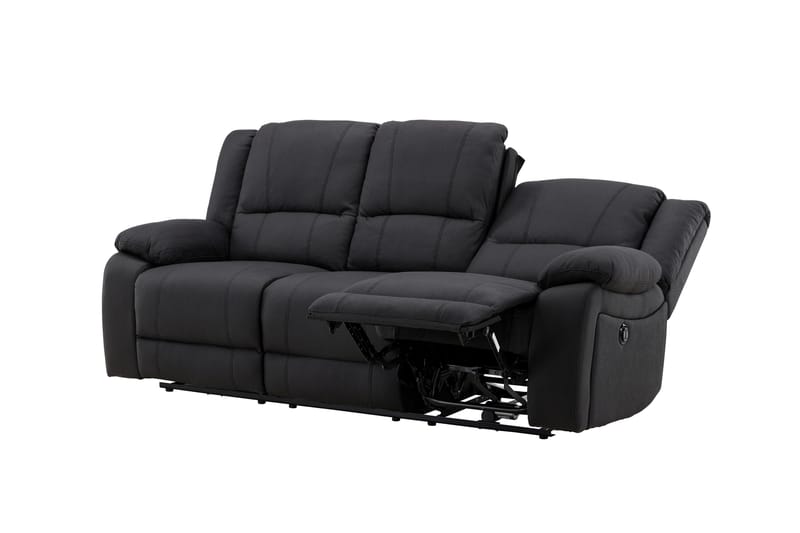Reclinersofa med hjørne Comfort Living Singapore reclinersofa 3-personers kunstlæder Sort - Møbler - Sofaer - Recliner sofaer