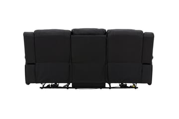Reclinersofa med hjørne Comfort Living Singapore reclinersofa 3-personers kunstlæder Sort - Møbler - Sofaer - Recliner sofaer