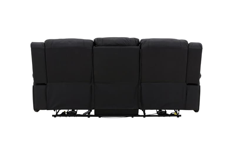 Reclinersofa med hjørne Comfort Living Singapore reclinersofa 3-personers kunstlæder Sort - Møbler - Sofaer - Recliner sofaer