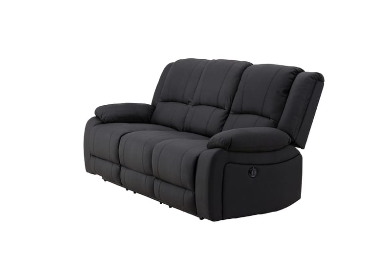 Reclinersofa med hjørne Comfort Living Singapore reclinersofa 3-personers kunstlæder Sort - Møbler - Sofaer - Recliner sofaer