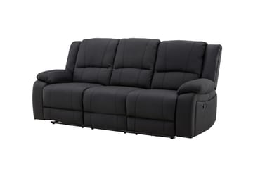 Reclinersofa med hjørne Comfort Living Singapore reclinersofa 3-personers kunstlæder Sort - Møbler - Sofaer - Recliner sofaer