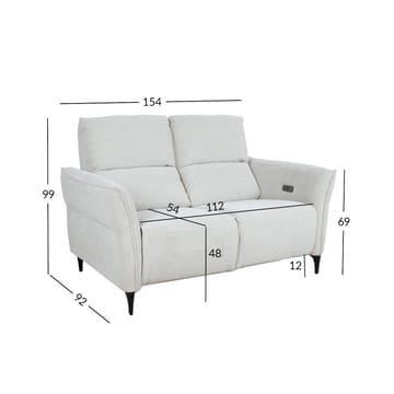 Reclinersofa Näsdal 2-personers med elektrisk mekanisme - lys beige - Møbler - Sofaer - Recliner sofaer - 2 personers biografsofa & reclinersofa