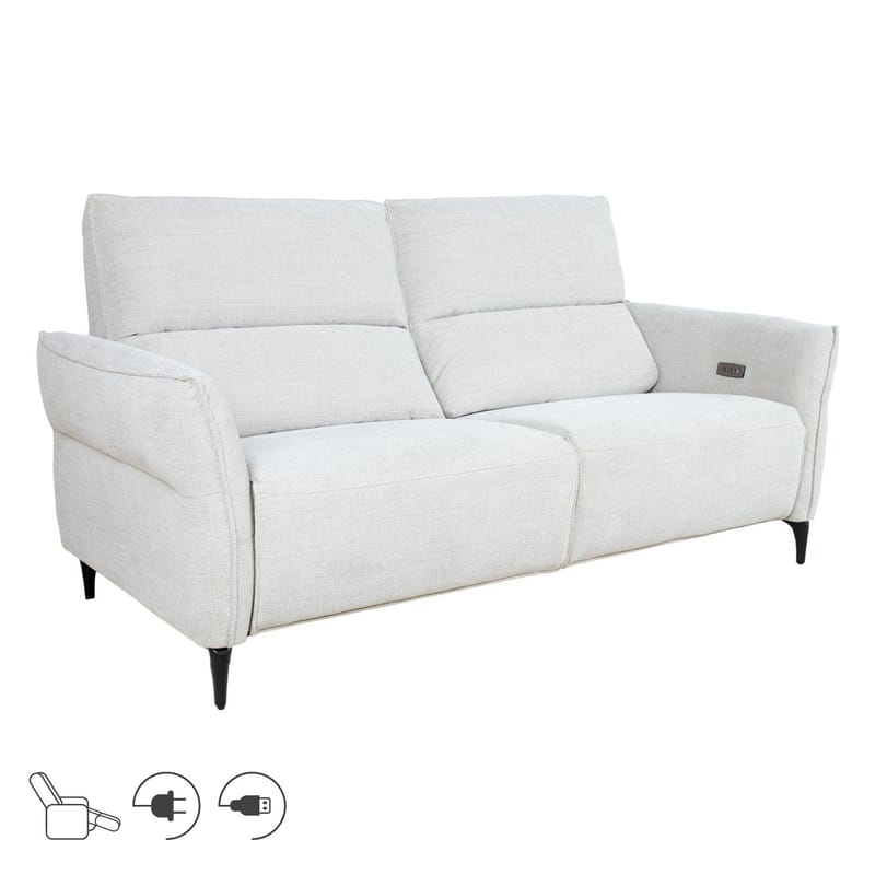 Reclinersofa Näsdal 3-personers med elektrisk mekanisme, lys beige
