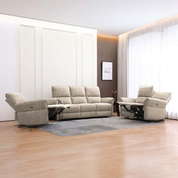 Reclinersofa Ravdal 2-personers med elektrisk mekanisme - lysebrun - Møbler - Sofaer - Recliner sofaer - 2 personers biografsofa & reclinersofa