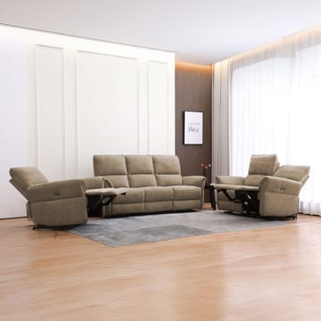 Reclinersofa Ravdal 2-personers med elektrisk mekanisme - lysebrun - Møbler - Sofaer - Recliner sofaer - 2 personers biografsofa & reclinersofa