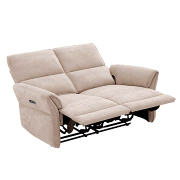 Reclinersofa Ravdal 2-personers med elektrisk mekanisme - lysebrun - Møbler - Sofaer - Recliner sofaer - 2 personers biografsofa & reclinersofa