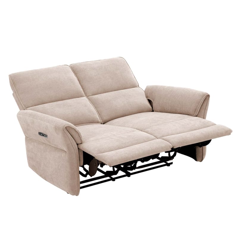 Reclinersofa Ravdal 2-personers med elektrisk mekanisme - lysebrun - Møbler - Sofaer - Recliner sofaer - 2 personers biografsofa & reclinersofa