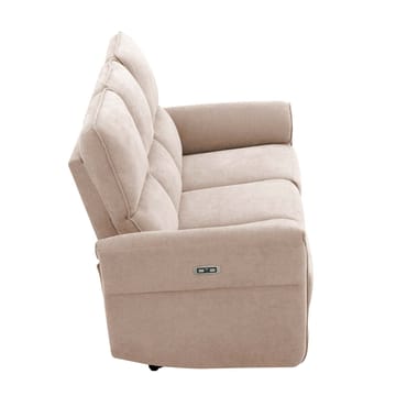 Reclinersofa Ravdal 3-personers med elektrisk mekanisme - lysebrun - Møbler - Sofaer - Recliner sofaer - 3 personers biograsofa & reclinersofa
