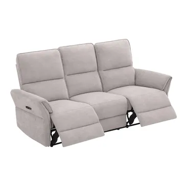 Reclinersofa Ravdal 3-personers med elektrisk mekanisme - grå - Møbler - Sofaer - Recliner sofaer - 3 personers biograsofa & reclinersofa