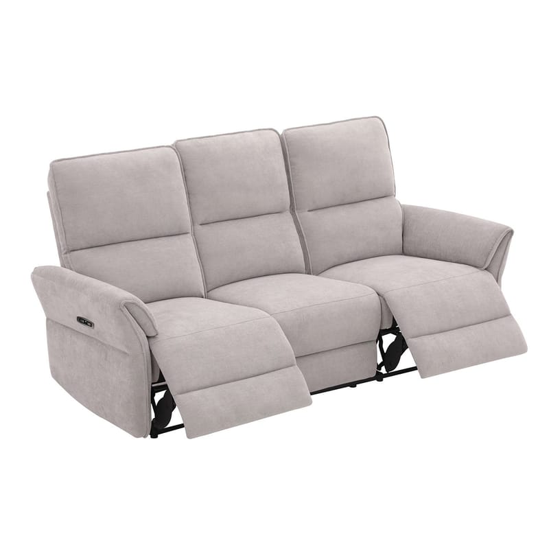 Reclinersofa Ravdal 3-personers med elektrisk mekanisme - grå - Møbler - Sofaer - Recliner sofaer - 3 personers biograsofa & reclinersofa
