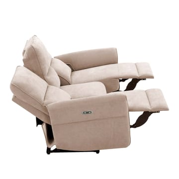 Reclinersofa Ravdal 3-personers med elektrisk mekanisme - lysebrun - Møbler - Sofaer - Recliner sofaer - 3 personers biograsofa & reclinersofa