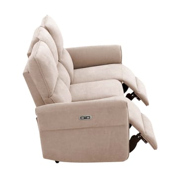 Reclinersofa Ravdal 3-personers med elektrisk mekanisme - lysebrun - Møbler - Sofaer - Recliner sofaer - 3 personers biograsofa & reclinersofa