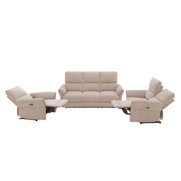 Reclinersofa Ravdal 3-personers med elektrisk mekanisme - lysebrun - Møbler - Sofaer - Recliner sofaer - 3 personers biograsofa & reclinersofa