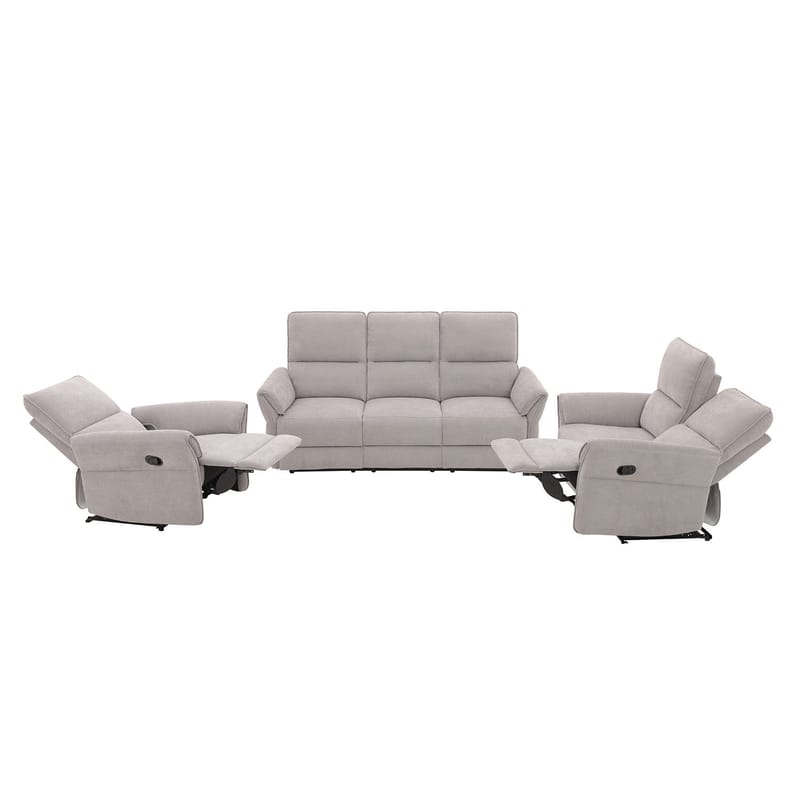 Reclinersofa Ravdal 3-personers med elektrisk mekanisme - grå - Møbler - Sofaer - Recliner sofaer - 3 personers biograsofa & reclinersofa