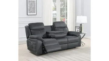 Reclinersofa Rindal 3-personers Elektrisk - grå - Møbler - Sofaer - Recliner sofaer - 3 personers biograsofa & reclinersofa