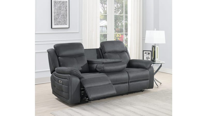 Reclinersofa Rindal 3-personers Elektrisk - grå - Møbler - Sofaer - Recliner sofaer - 3 personers biograsofa & reclinersofa