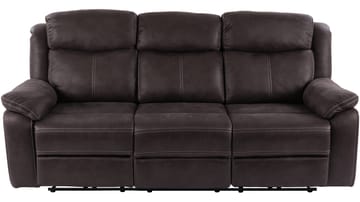 Reclinersofa Rindal 3-personers Manuel - brungrå - Møbler - Sofaer - Recliner sofaer - 3 personers biograsofa & reclinersofa