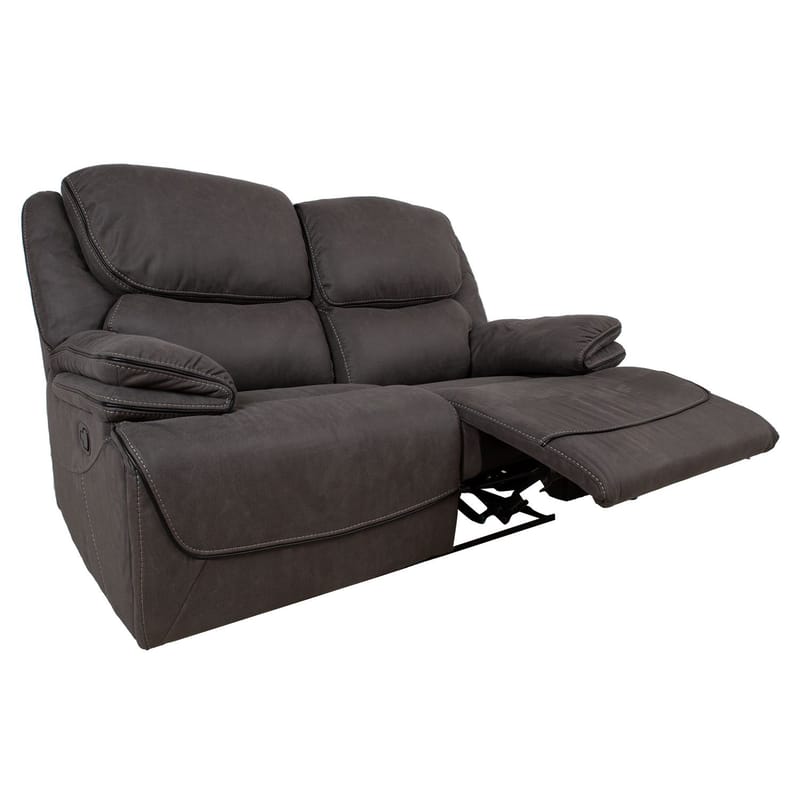 Reclinersofa Sälmar 2-personers med manuel mekanisme - grå - Møbler - Sofaer - Recliner sofaer - 2 personers biografsofa & reclinersofa