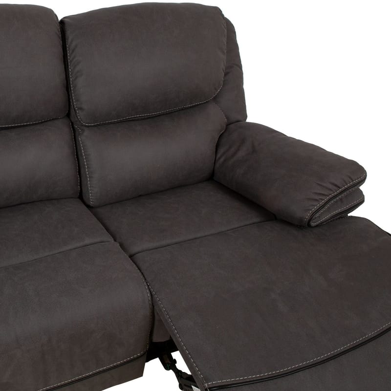 Reclinersofa Sälmar 2-personers med manuel mekanisme - grå - Møbler - Sofaer - Recliner sofaer - 2 personers biografsofa & reclinersofa