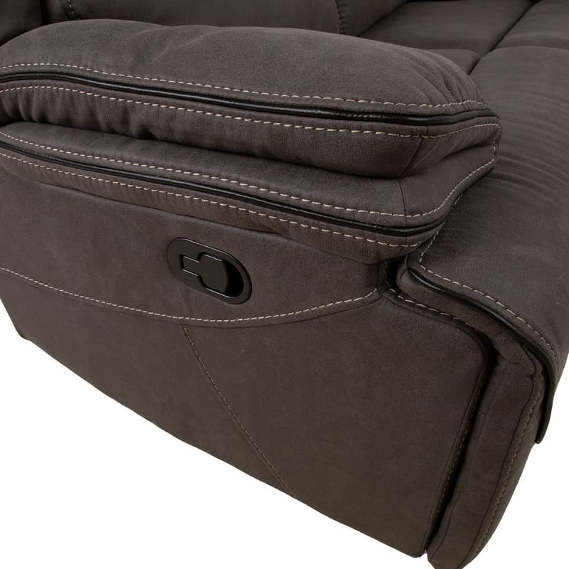 Reclinersofa Sälmar 2-personers med manuel mekanisme - grå - Møbler - Sofaer - Recliner sofaer - 2 personers biografsofa & reclinersofa
