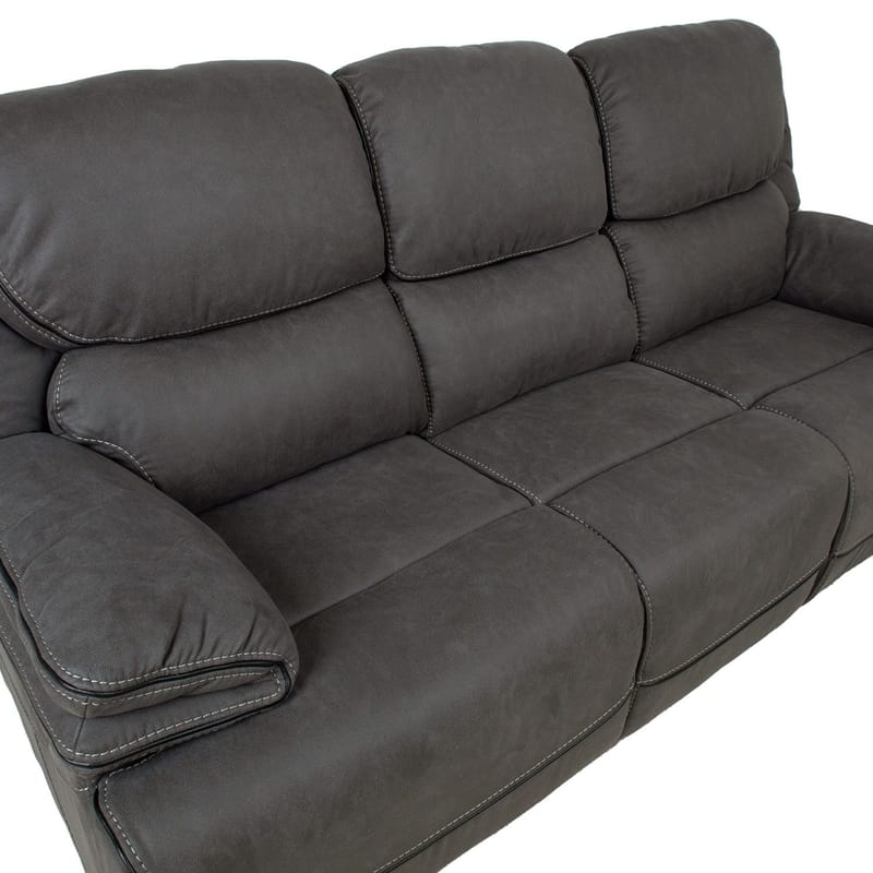 Reclinersofa Sälmar 3-personers med manuel mekanisme - grå - Møbler - Sofaer - Recliner sofaer - 3 personers biograsofa & reclinersofa