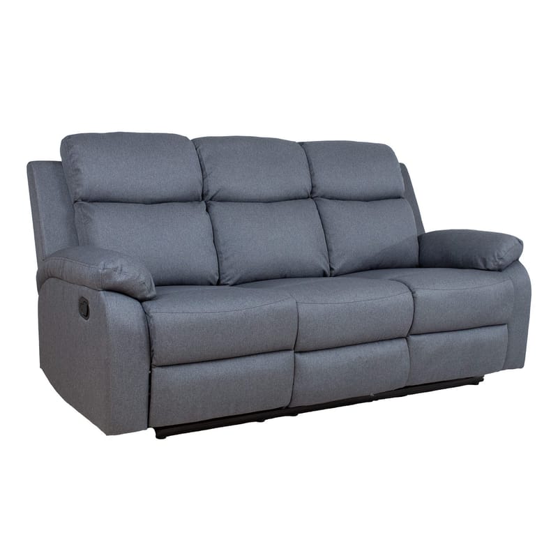Reclinersofa Toviny 3-personers med manuel mekanisme, mørkegrå