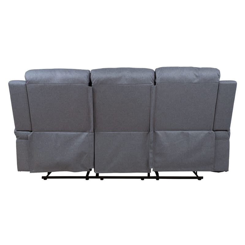 Reclinersofa Toviny 3-personers med manuel mekanisme - mørkegrå - Møbler - Sofaer - Recliner sofaer - 3 personers biograsofa & reclinersofa