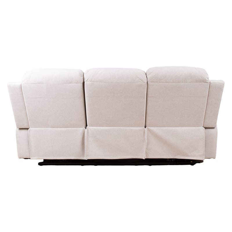 Reclinersofa Tränor 3-personers med elektrisk mekanisme - naturhvid - Møbler - Sofaer - Recliner sofaer - 3 personers biograsofa & reclinersofa