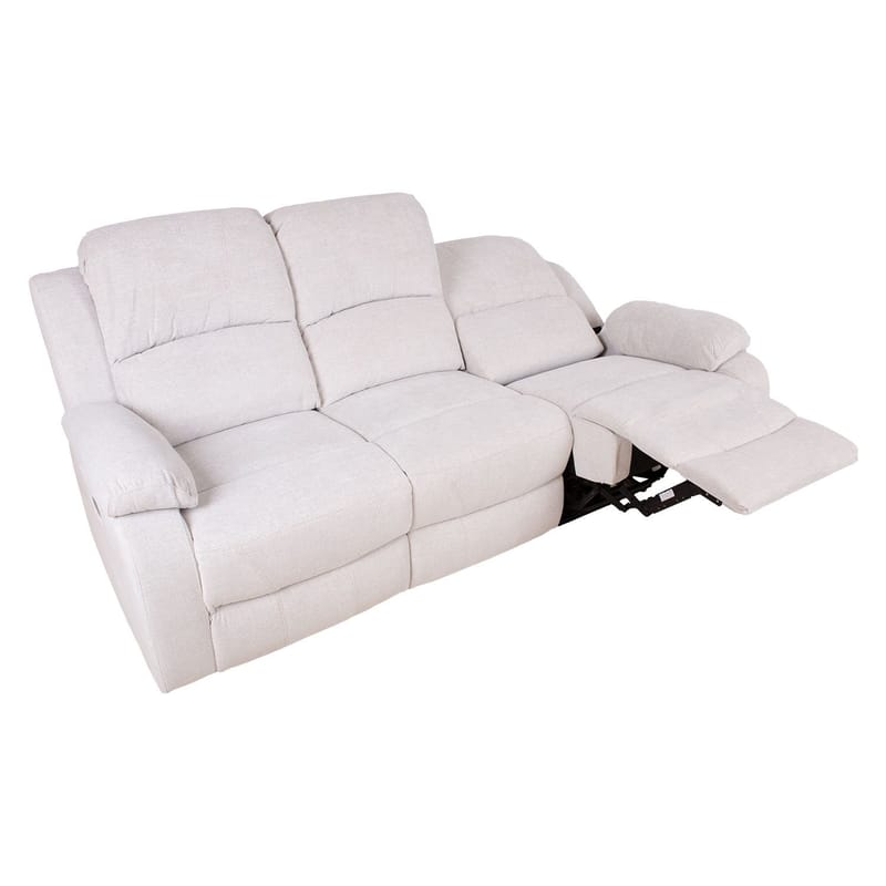 Reclinersofa Tränor 3-personers med elektrisk mekanisme - naturhvid - Møbler - Sofaer - Recliner sofaer - 3 personers biograsofa & reclinersofa