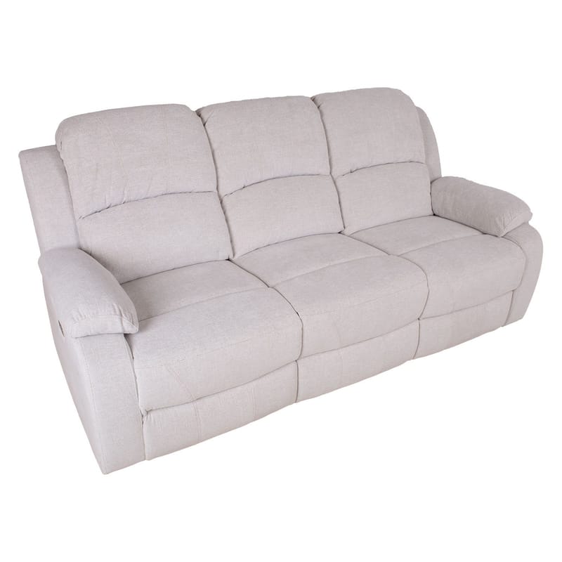 Reclinersofa Tränor 3-personers med elektrisk mekanisme - naturhvid - Møbler - Sofaer - Recliner sofaer - 3 personers biograsofa & reclinersofa