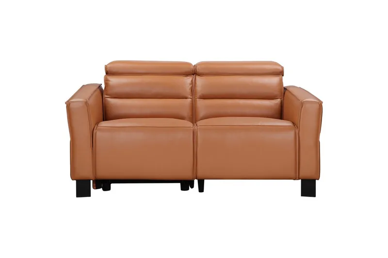 Reclinersofa uden hjørne Loft24 2-personers sofa Loft24 Carpari med manuelt opklappeligt fodstøtte Brun Belfast-stof - Møbler - Sofaer - Recliner sofaer - 2 personers biografsofa & reclinersofa