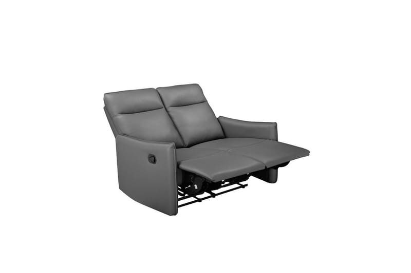 Reclinersofa uden hjørne Loft24 2-personers sofa Loft24 Lugo Grå Kunstlæder - Møbler - Sofaer - Recliner sofaer - 2 personers biografsofa & reclinersofa