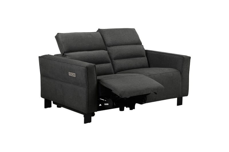 Reclinersofa uden hjørne Loft24 2-personers sofa Loft24 Carpari med elektrisk opklappeligt fodstøtte Grå Belfast-stof - Møbler - Sofaer - Recliner sofaer - 2 personers biografsofa & reclinersofa