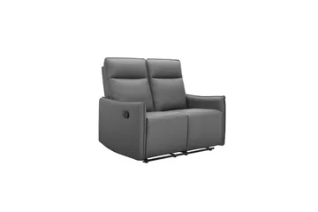 Reclinersofa uden hjørne Loft24 2-personers sofa Loft24 Lugo Grå Kunstlæder - Møbler - Sofaer - Recliner sofaer - 2 personers biografsofa & reclinersofa