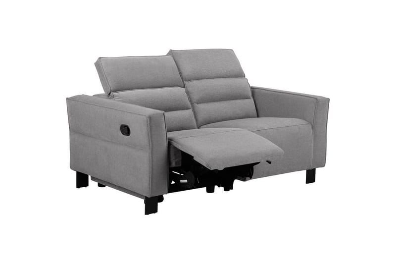 Reclinersofa uden hjørne Loft24 2-personers sofa Loft24 Carpari med manuelt opklappeligt fodstøtte Grå Belfast-stof - Møbler - Sofaer - Recliner sofaer - 2 personers biografsofa & reclinersofa