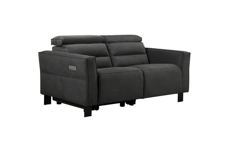 Reclinersofa uden hjørne Loft24 2-personers sofa Loft24 Carpari med elektrisk opklappeligt fodstøtte Grå Belfast-stof - Møbler - Sofaer - Recliner sofaer - 2 personers biografsofa & reclinersofa