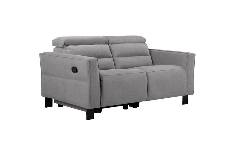 Reclinersofa uden hjørne Loft24 2-personers sofa Loft24 Carpari med manuelt opklappeligt fodstøtte Grå Belfast-stof - Møbler - Sofaer - Recliner sofaer - 2 personers biografsofa & reclinersofa