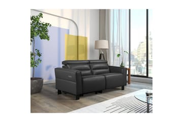 Reclinersofa uden hjørne Loft24 2-personers sofa Loft24 Carpari med elektrisk opklappeligt fodstøtte Sort Kunstlæder - Møbler - Sofaer - Recliner sofaer - 2 personers biografsofa & reclinersofa