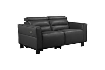Reclinersofa uden hjørne Loft24 2-personers sofa Loft24 Carpari med elektrisk opklappeligt fodstøtte Sort Kunstlæder - Møbler - Sofaer - Recliner sofaer - 2 personers biografsofa & reclinersofa
